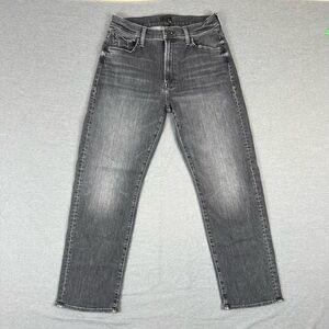 MOTHER The Ditcher Ankle Jeans Black Grey